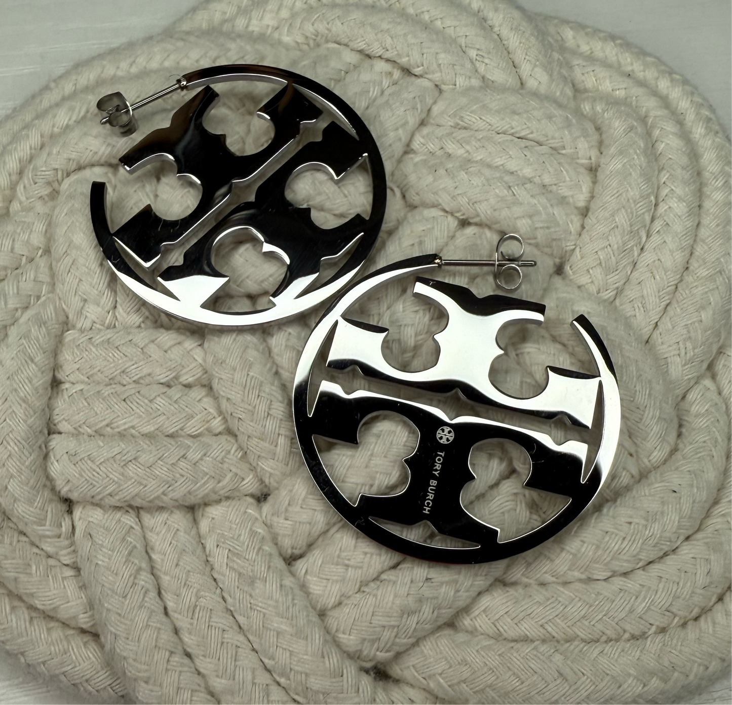 TB Silver Earrings