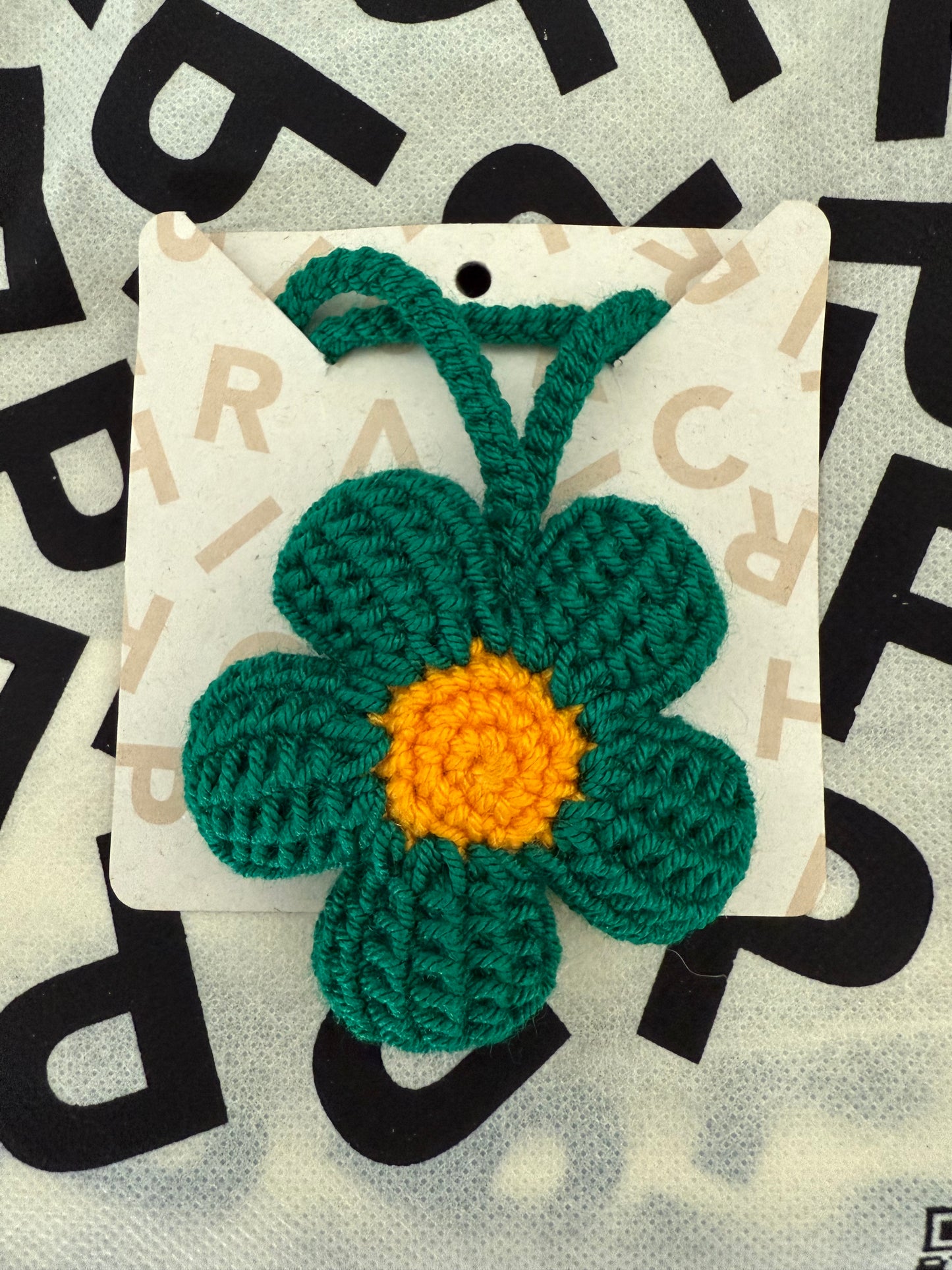 Charm Flor Crochet Verde