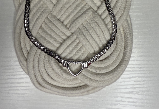 Heart Necklace Silver