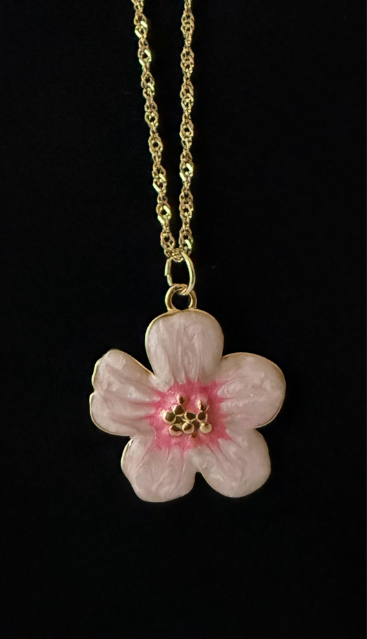 Pink Flower Necklace