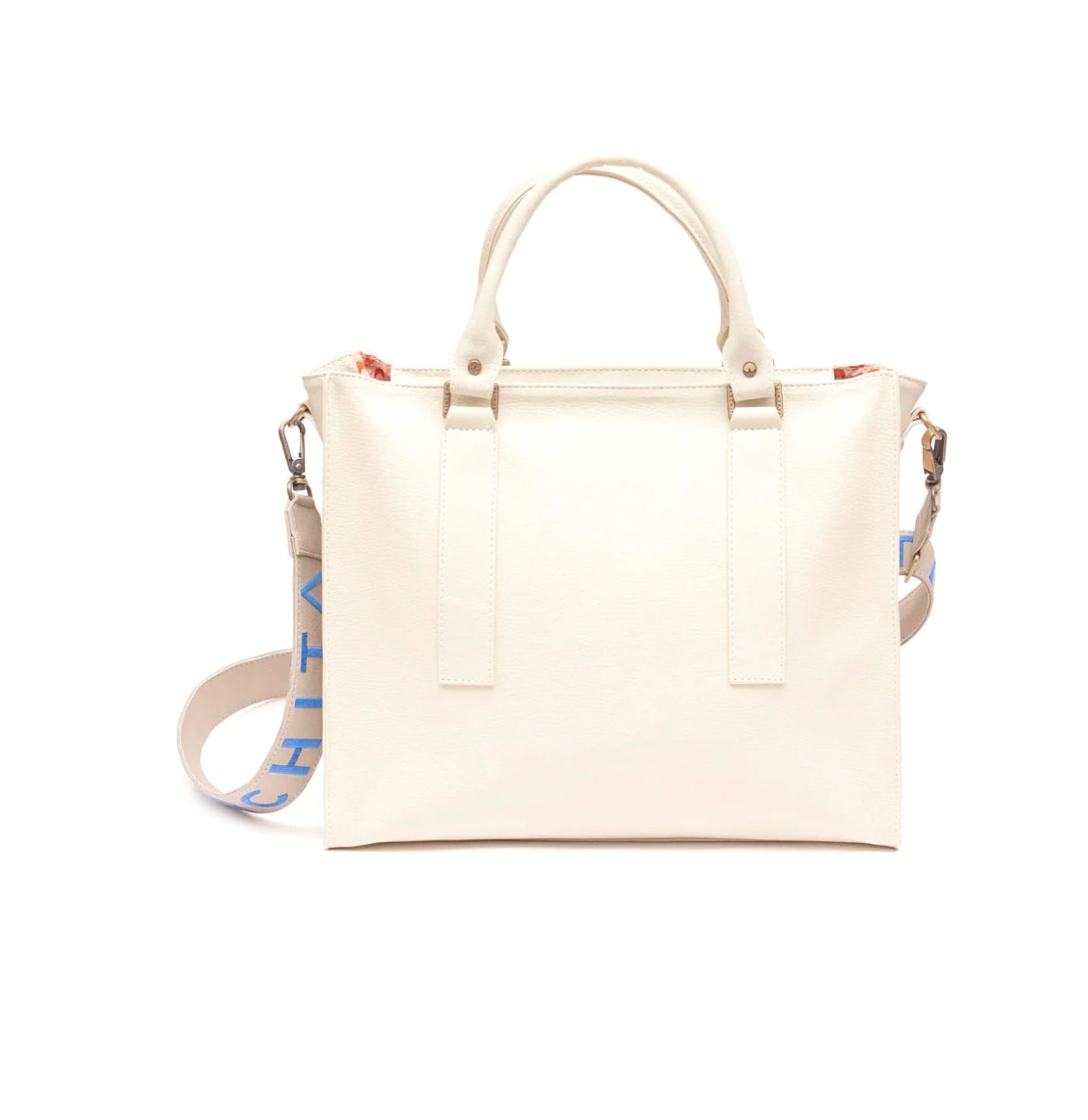 Parchita Beige Emilio Bag / Grey and Blue Strap