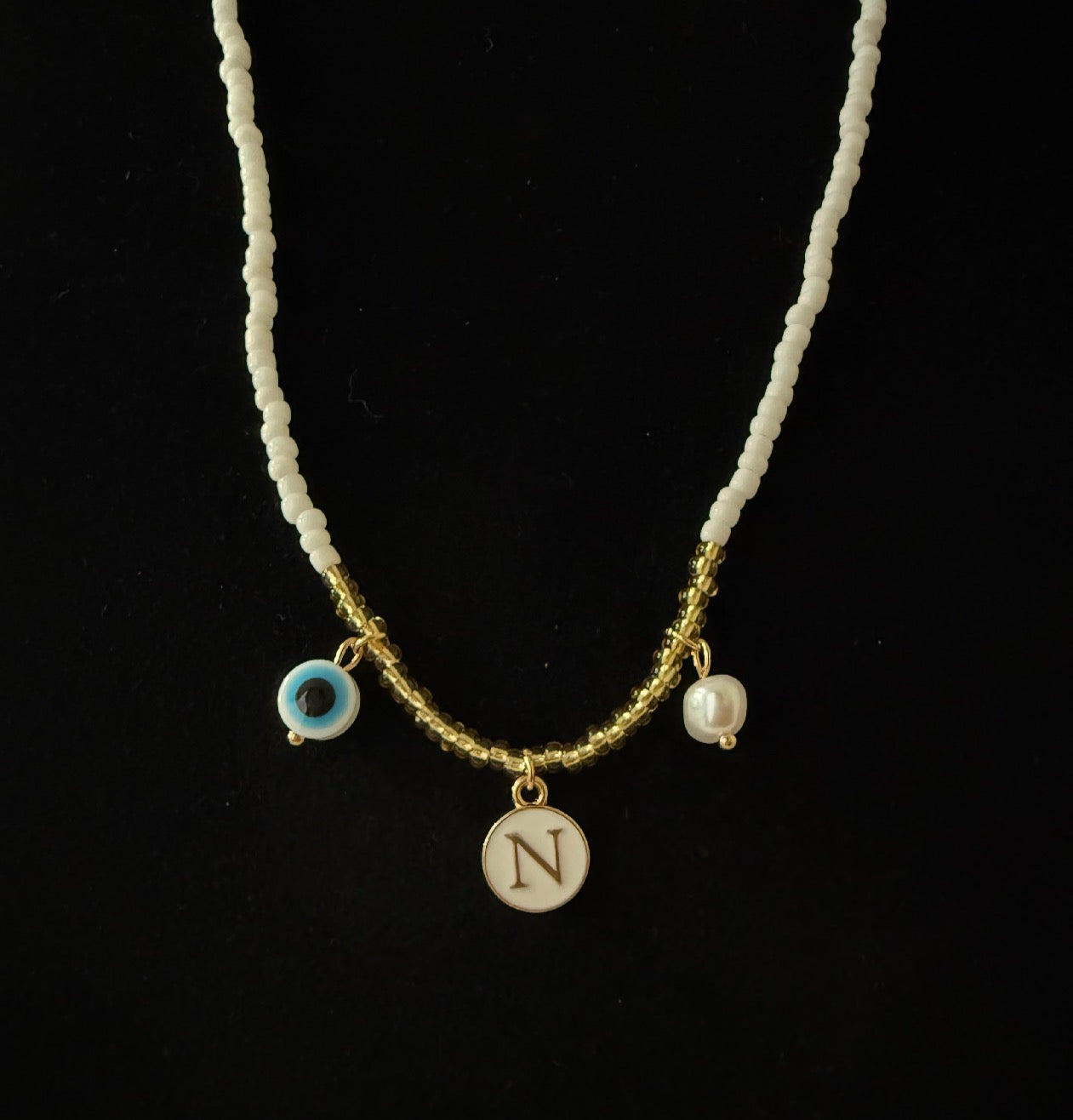 Letter Necklace & Bracelet Combo
