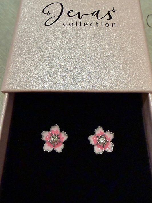 Flower Earrings Silver